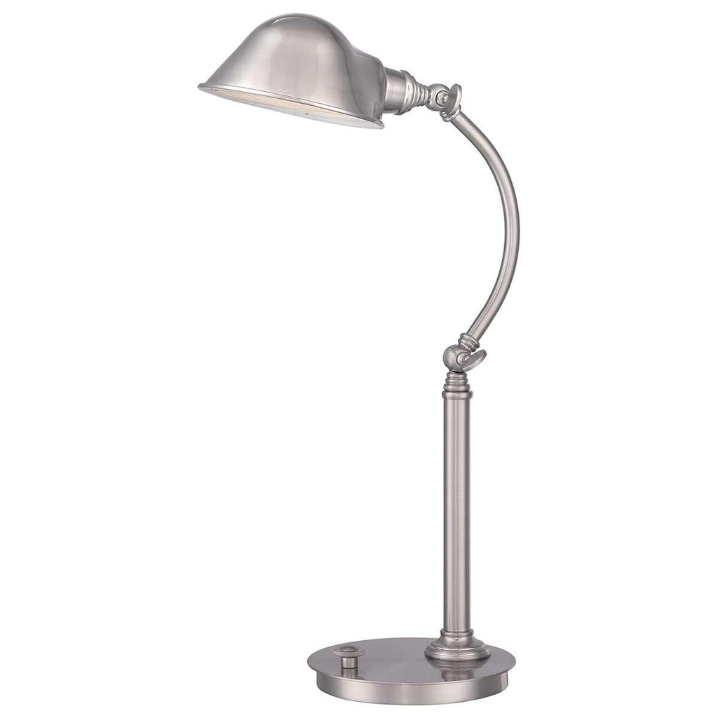 Elstead Lighting QZ-THOMPSON-TLBN - Quoizel Table Lamp from the Thompson range. Thompson LED Table Lamp in Brushed Nickel Product Code = QZ-THOMPSON-TLBN