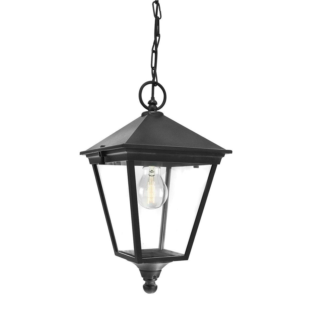 Elstead Lighting T8-BLACK - Norlys Outdoor Hanging from the Turin range. Turin 1 Light Chain Lantern - Black Product Code = T8-BLACK