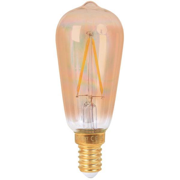 Girard Sudron FL-CP-LSQ1SESG SUD - Girard Sudron Girard Sudron LED Edison Filament 1W 105lm E14 Small Edison Screwed Cap Amber Lamp