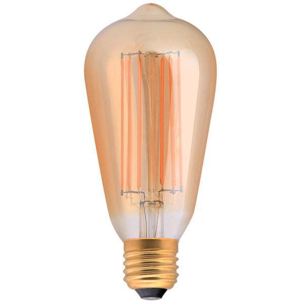Girard Sudron FL-CP-LSQ2ESG SUD - Girard Sudron Girard Sudron LED Edison Filament 2W 250lm E27 ST64 Amber Lamp MPN = 715992