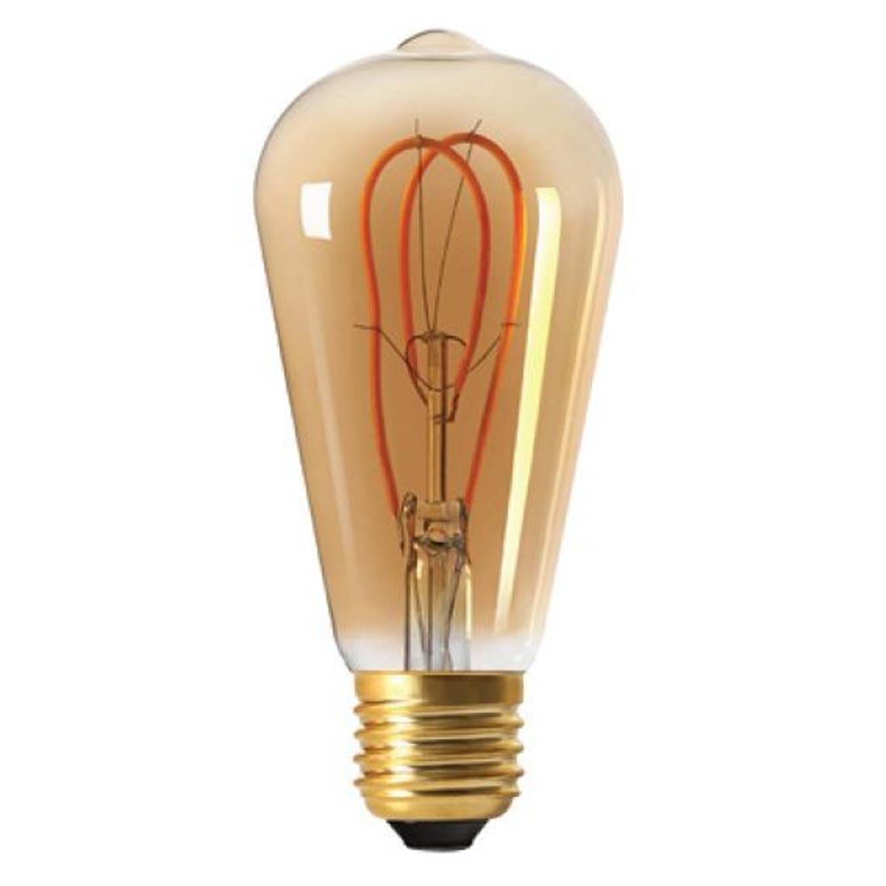 Girard Sudron Girard Sudron Girard Sudron LED Edison Loops Filament 4W 200lm E27 ST64 Amber Dimmable E27 Edison Screw ES 2100K Ultra Warm White - First Light Direct - LED Lamps and Lighting 