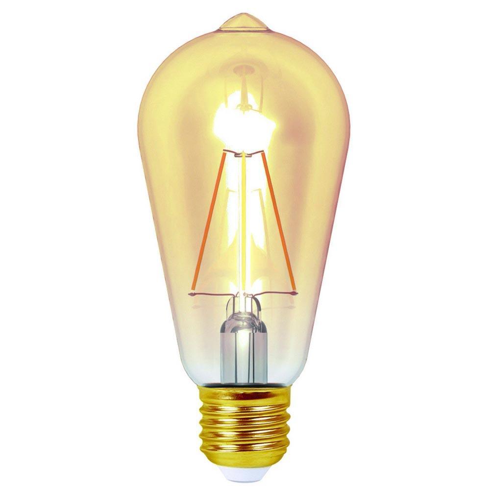 Girard Sudron Girard Sudron LED Edison Filament 4W 360lm E27 Edison Screwed Cap ST64 Amber Ecowatts - First Light Direct - LED Lamps and Lighting 