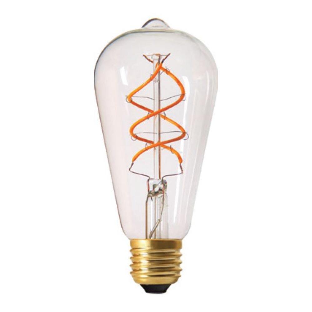 Girard Sudron Girard Sudron LED Spiral Filament 5W 300lm E27 Edison Screwed Cap ST64 Clear Lamp - First Light Direct - LED Lamps and Lighting 