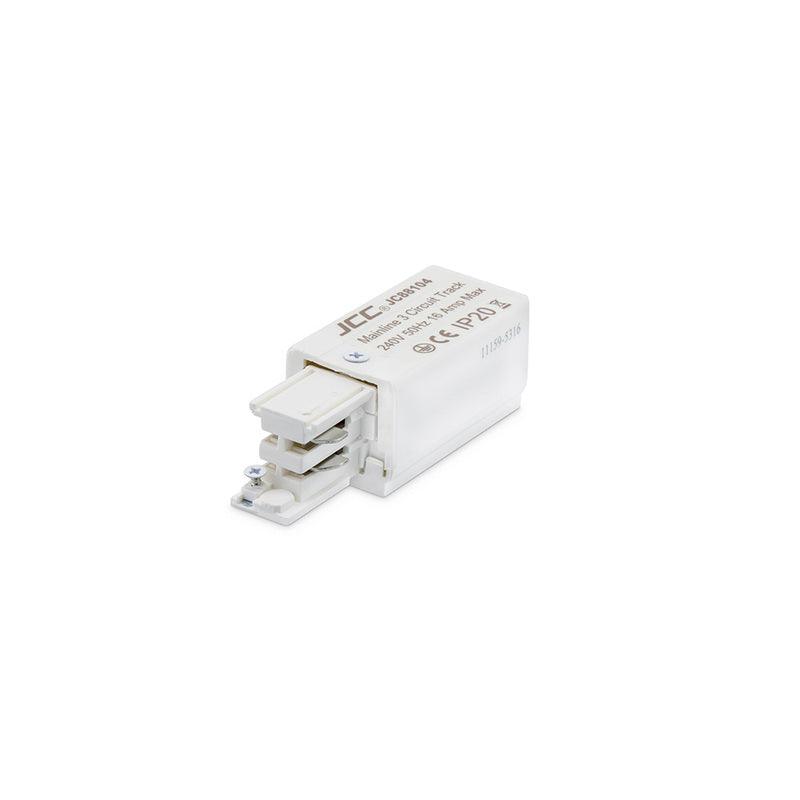 JCC Lighting JC88104WH - JCC Lighting Part Number JC88104WH Mainline 3 Circuit Track Power Feed Right White