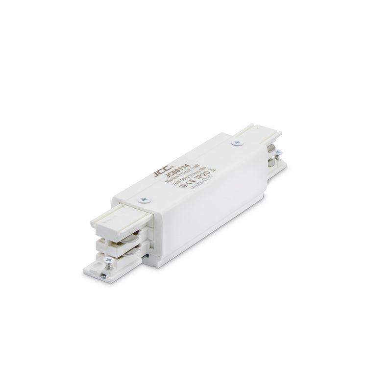 JCC Lighting JC88114WH - JCC Lighting Part Number JC88114WH Mainline 3 Circuit Track Connector with Power Feed White