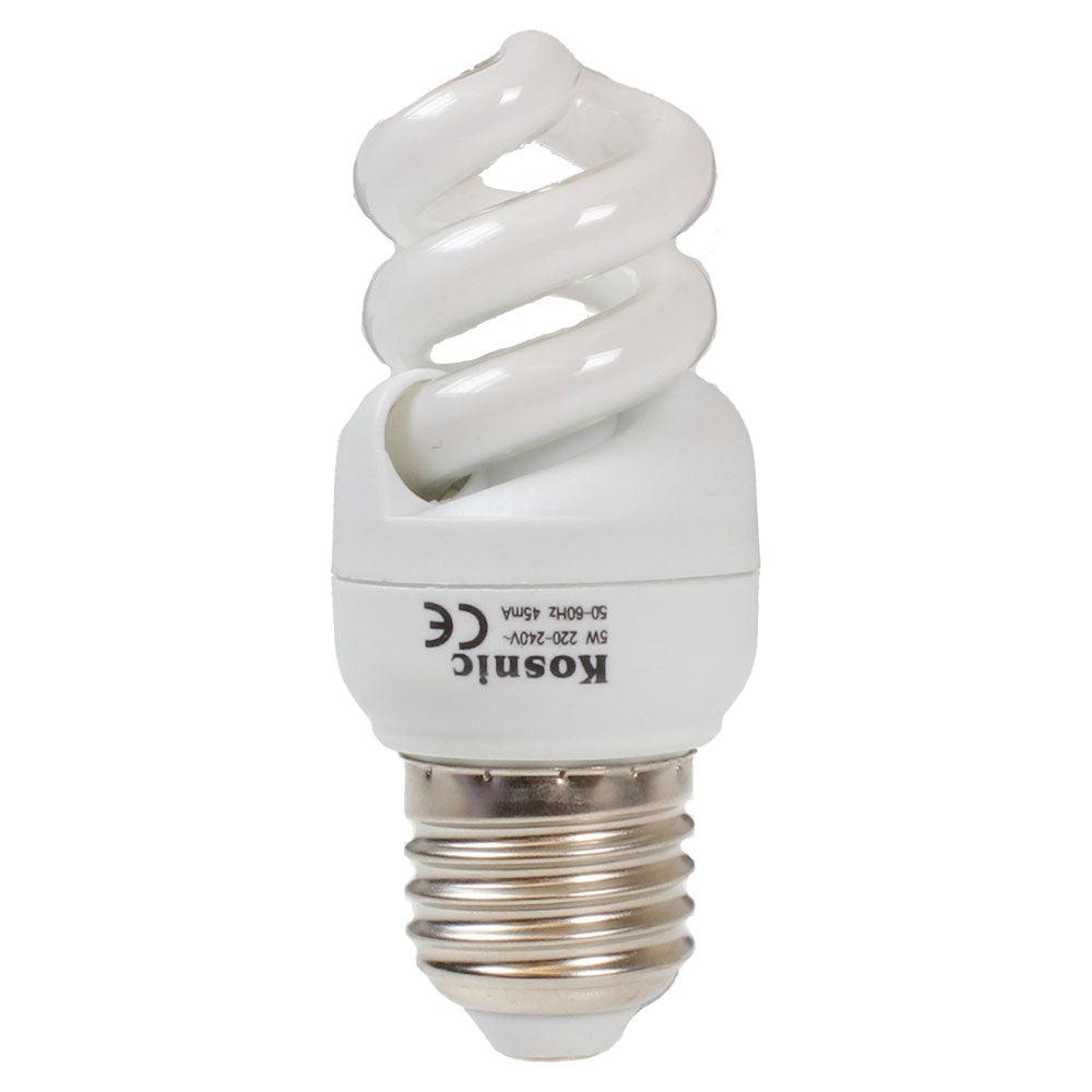Kosnic FL-CP-EH5ES82/10 KOS - Kosnic KCF05SP3/E27-827 Helix 5W E27 240V Very Warm White Low Energy Lamps