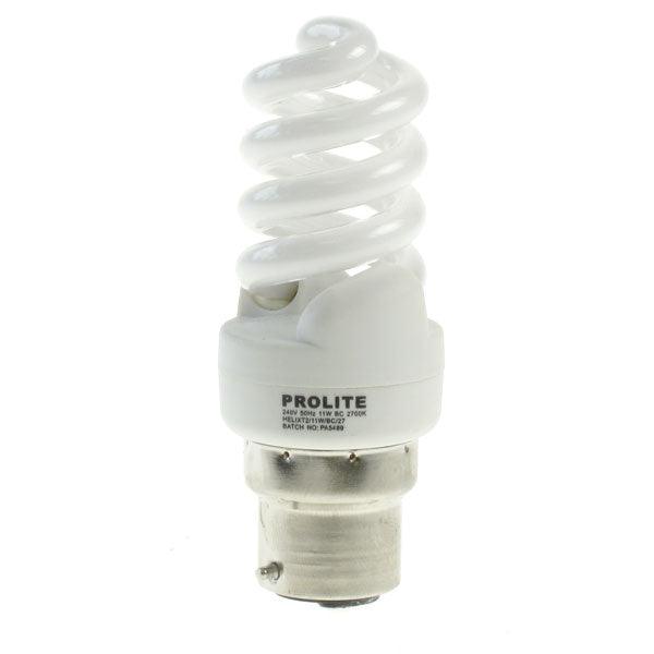 Kosnic FL-CP-EH7BC82/10 KOS - Kosnic KCF07SP3/B22-827 Helix 7W BC 240V Very Warm White Low Energy Lamps