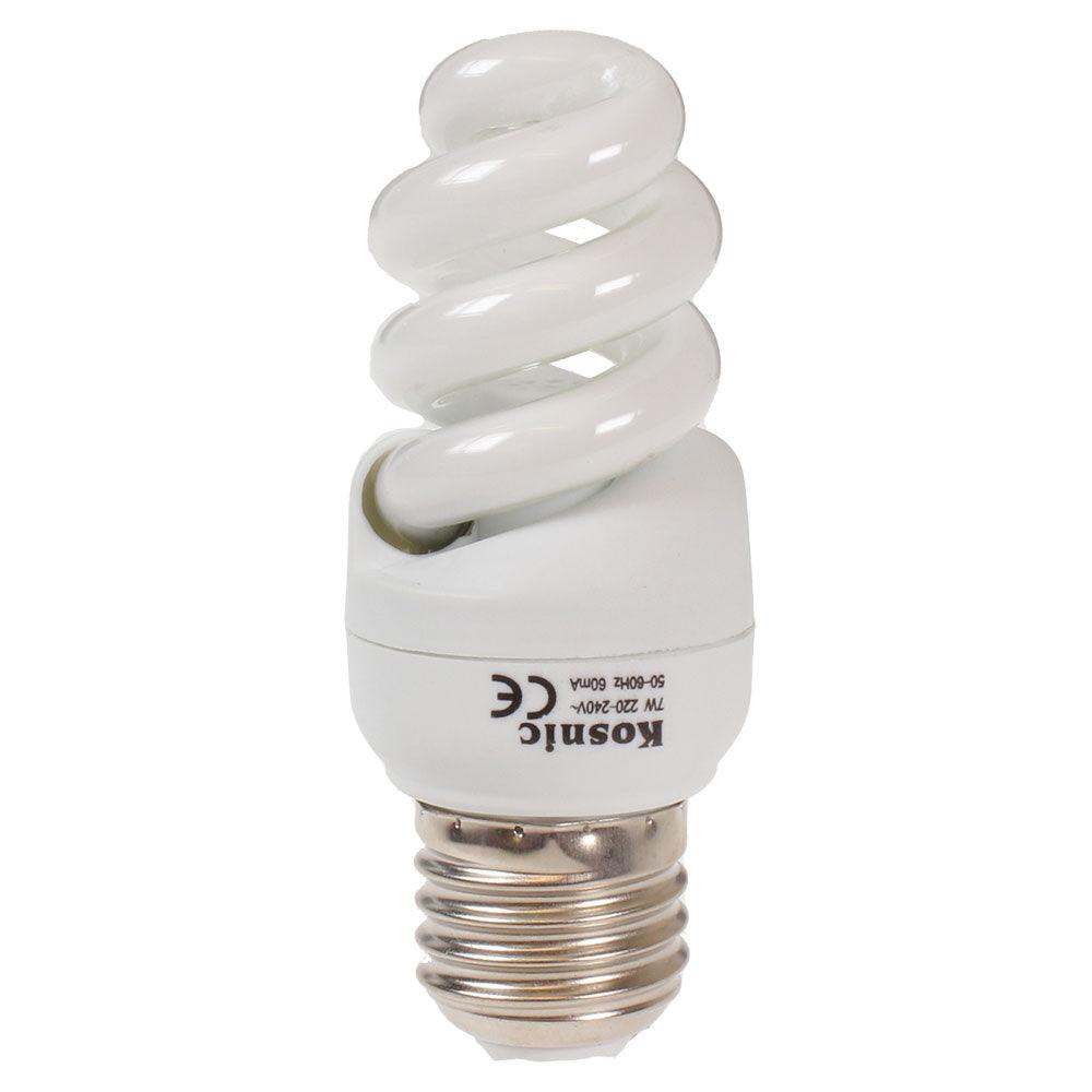 Kosnic FL-CP-EH7ES82/10 KOS - Kosnic KCF07SP3/E27 Helix 7W E27 240V Very Warm White 2700K Low Energy Lamps