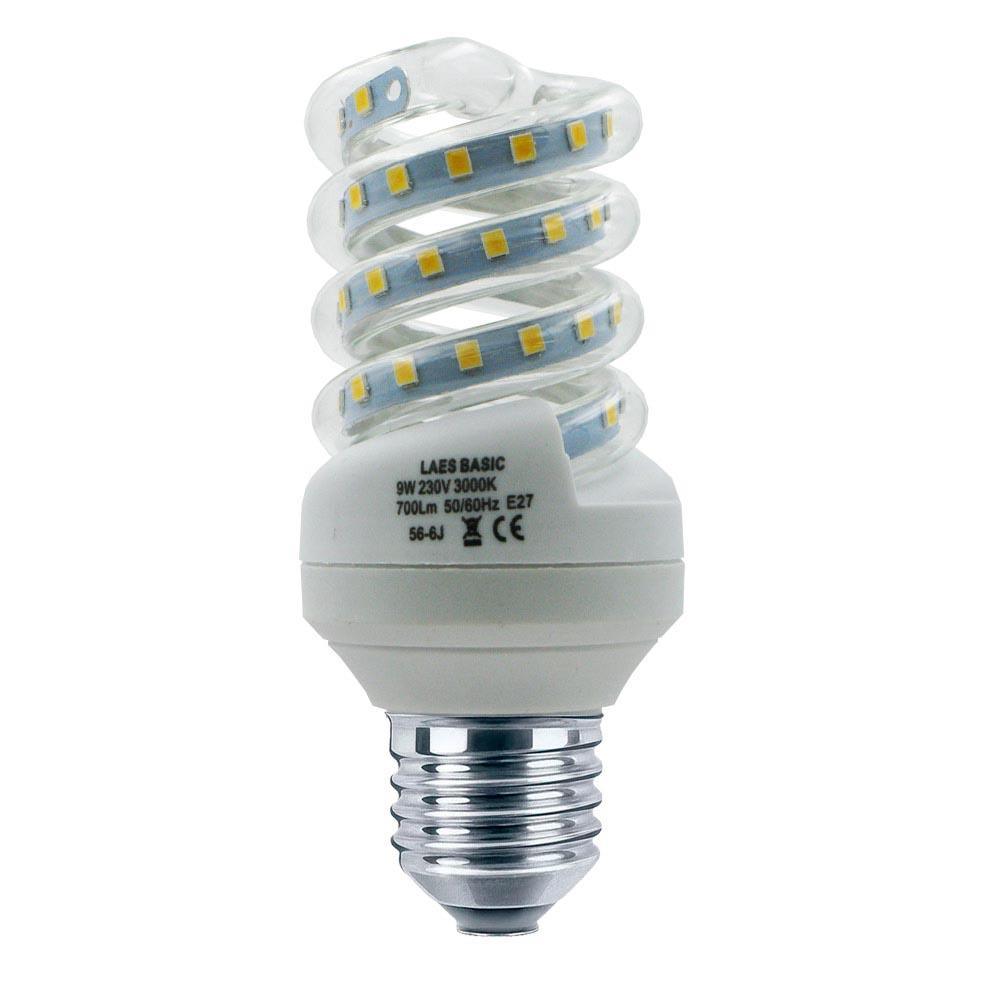 Laes FL-CP-LEH9ES86/15 LAE - Laes LED Spiral Lamp E27 9W (55W) 6000K 85-260V Laes MPN = 986457
