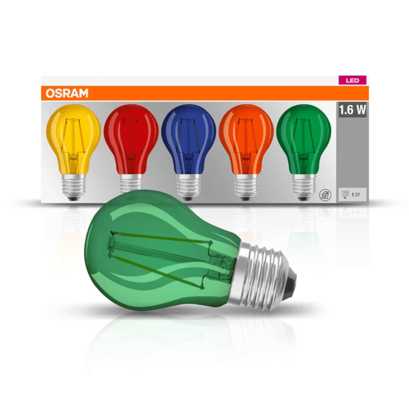 Ledvance FL-CP-4058075058460 LDV - Ledvance 4058075058460 Ledvance LED Decor GLS 2.5W (15W) E27 Yellow / Red / Orange / Green / Blue LED GLS LED Lamps