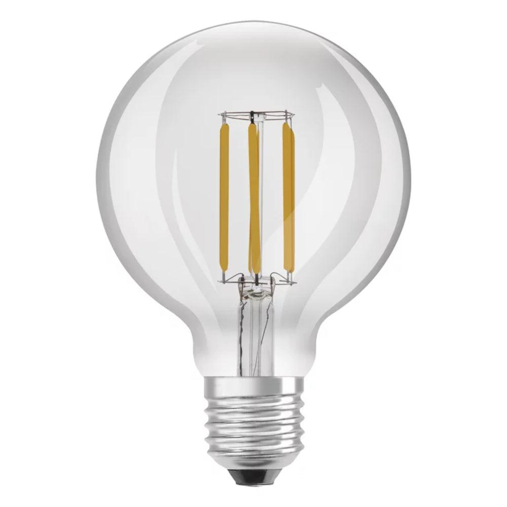 Ledvance FL-CP-L4RND95ESCWW LDV - Ledvance 4099854002908 Ultra Efficient LED Globe 95mm 4W (60W eq.) Warm White E27 Clear LED Globes LED Lamps