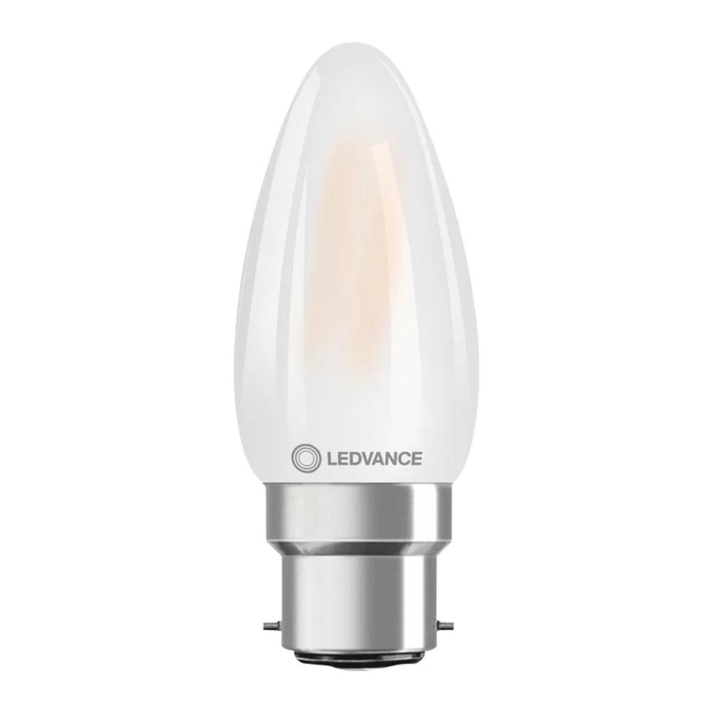 Ledvance FL-CP-LCND4BCOVWW LVC - Ledvance Osram LED Candles LED Filament Candle 4W (40W eqv.) B22d 2700K Opal Ledvance Part Number = 4099854069338