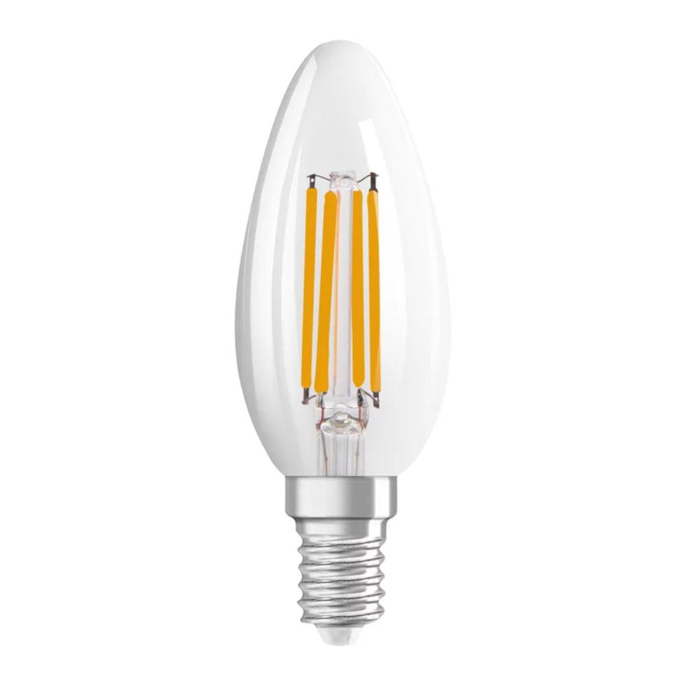 Ledvance FL-CP-LCND4SESCVWW/DT LVC - Ledvance Osram LED Candles LED Filament Candle 4W (40W eqv.) E14 Very Warm White Clear Glow Dimmable Part Number = 4058075435490