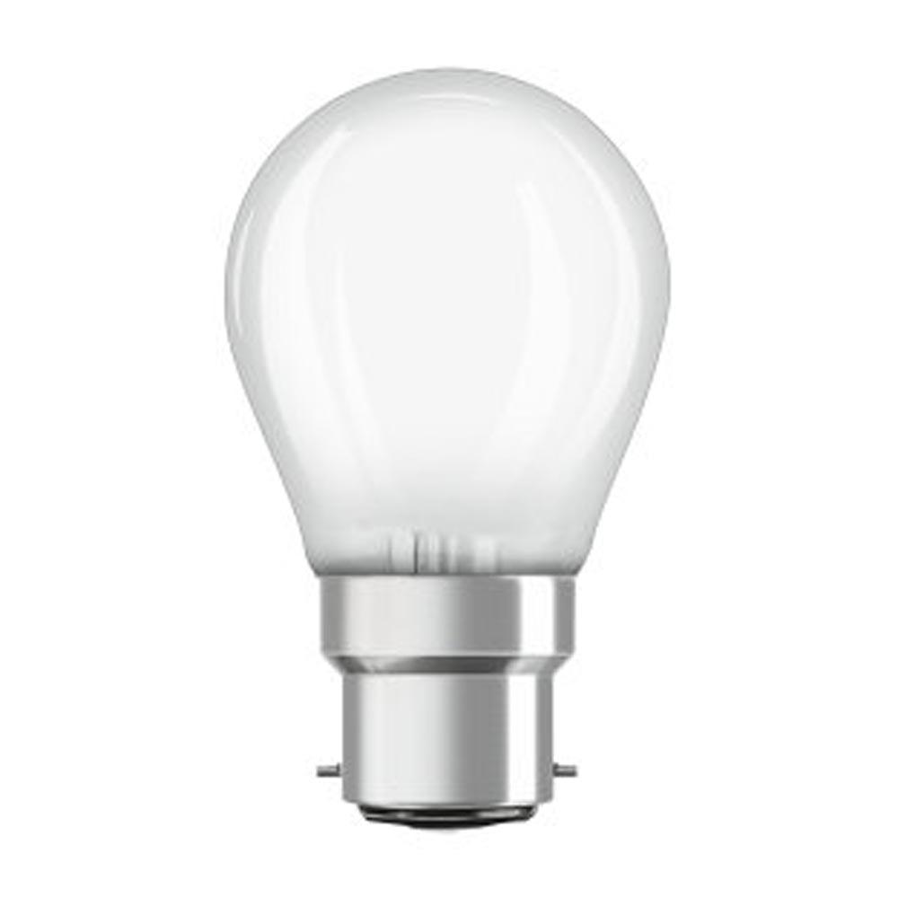 Ledvance FL-CP-LRND45BCO/2.5VWW LDV - Ledvance 4058075436367 LED Golfball 45mm 2.5W (25W eq.) B22d Frosted Very Warm White LED 45mm Round LED Lamps