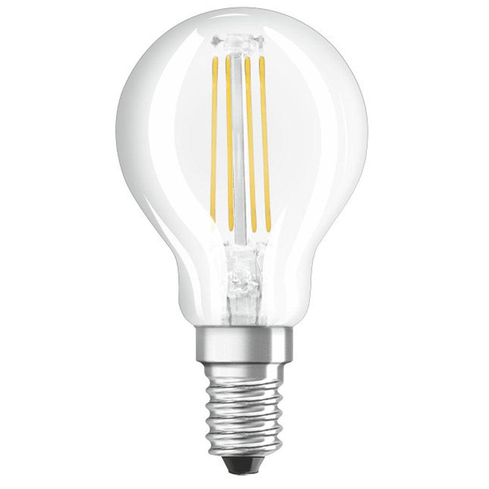 Ledvance FL-CP-LRND45SESC/4VWW LDVC - Ledvance 4058075438590 LED Value Golfball 45mm 4W (40W eq.) E14 Clear Very Warm White LED 45mm Round LED Lamps