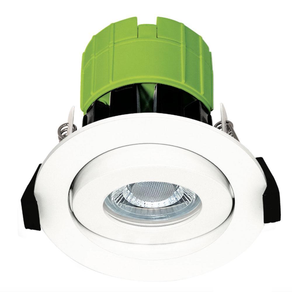 Luceco FL-CP-EFTA60W30 LUC - Luceco LED Adjustable Fire Rated Downlight 6W 600lm 3000K IP65 60 Deg Dimmable MPN = EFTA60W30