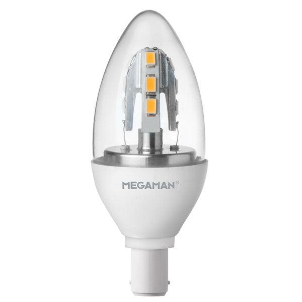 Megaman FL-CP-LCND6SBCCVWW/DIM MEG - Megaman 143485 LC0906dCS 143485 LED Candle 6W B15 Clear 2,800K LED Candles LED Lamps