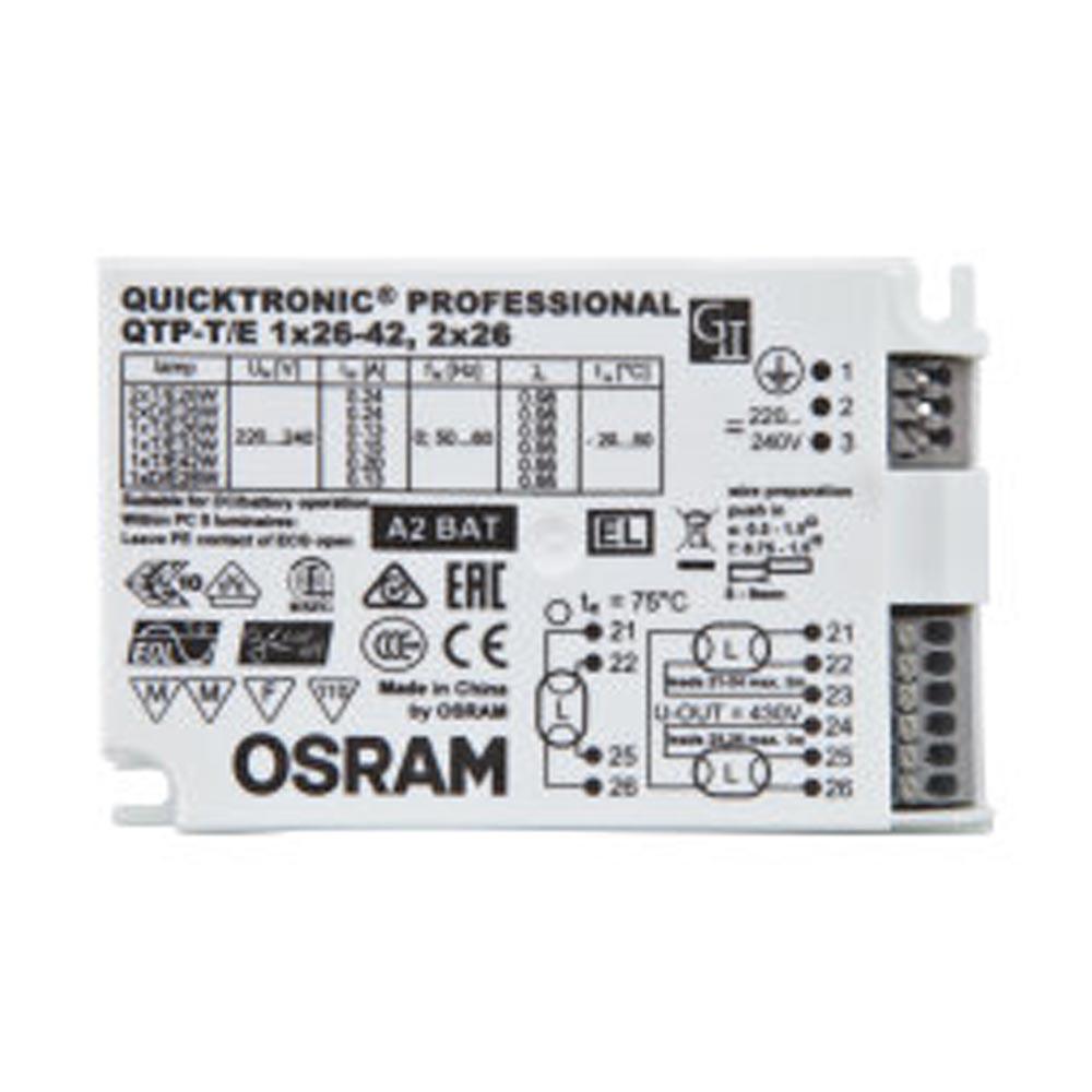 Osram FL-CP-HFPLT122642 OSR - Osram Osram Ballasts Osram Quicktronic 1X26-42 2X26/220-240V Part Number = 4008321537089