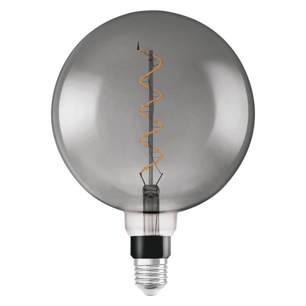 Osram FL-CP-L4RND200ESS/UWW LDV - Osram Globe LED Vintage 1906 LED Globe 200mm 4W (15W eqv.) E27 1800K Smoked Ledvance Part Number = 4058075269927