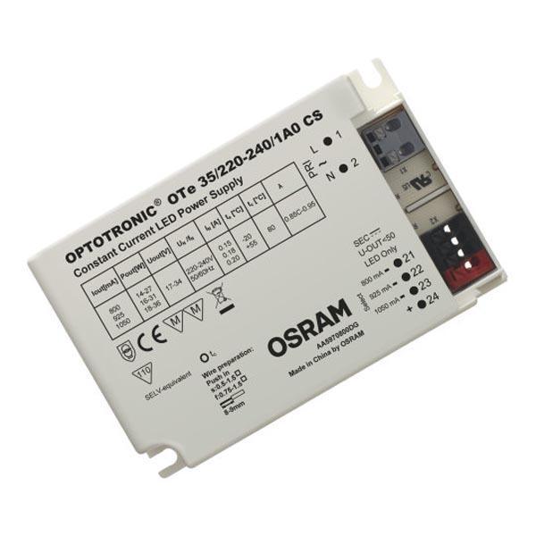 Osram FL-CP-LED/DRI/35W/CC/1050MA OSR - Ledvance Osram Optotronic 35W 1050mA Constant Current LED Driver - B-style Cable clamp supplied separately