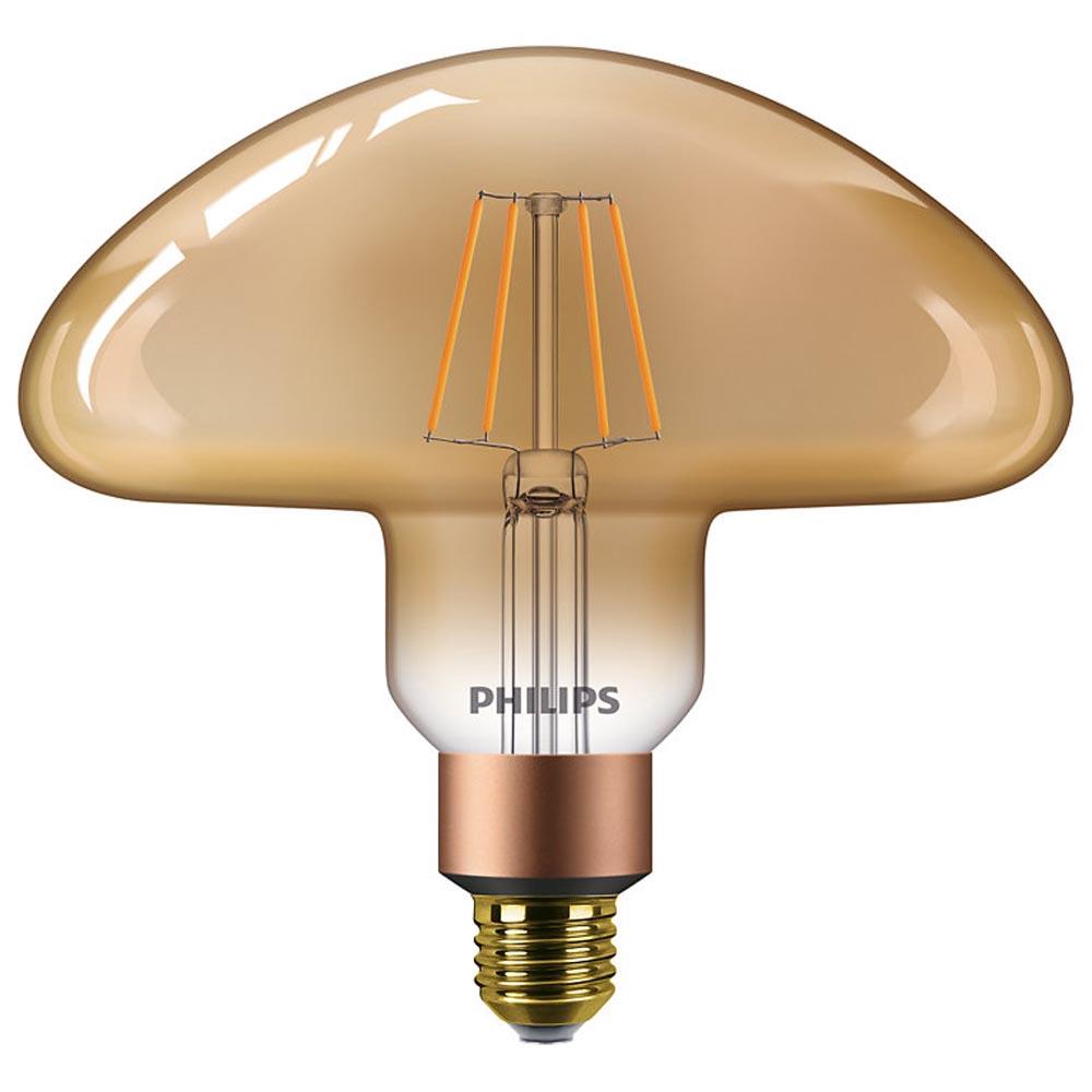 Philips 929002984001 LED Mushroom 5.5W (30W) E27 1800K Gold Dimmable LED Filament Giant Lamps LED Lamps - First Light Direct - LED Lamps and Lighting 
