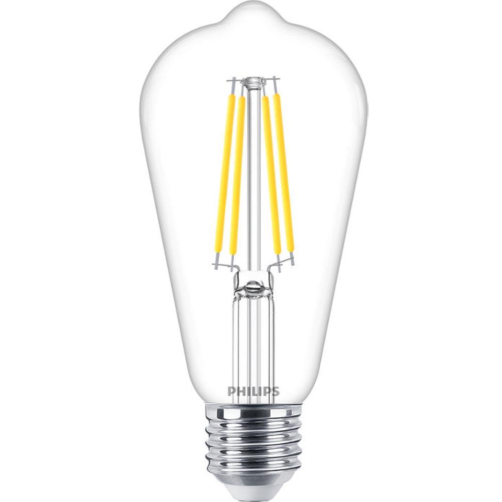Philips FL-CP-LSQ5.9ESC/RA90/DIM PHI - Philips LED ST64 Squirrel Cage 5.9W (60W) ES Clear 2700K CRi90 Dimmable MPN = 929003059402