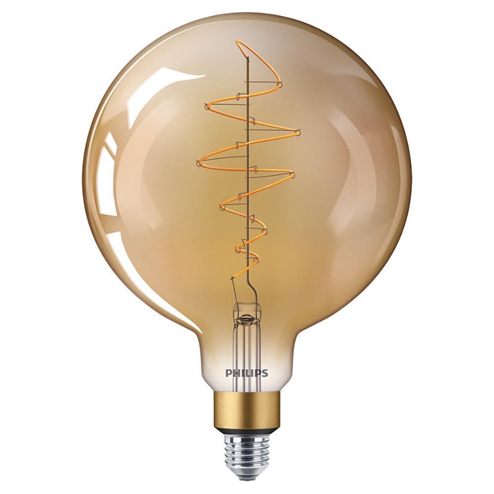 Philips FL-CP-LSQ7RND200ESG/DIM PHI - Philips LED Filament LED Classic Giant Globe Lamp 7W (40W) E27 G200 Gold Dimmable Philips Part Number = 929002983601