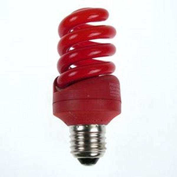 Prolite FL-CP-EH15ES/RED PRO - Prolite EH15ES/RED PRO HELIX 15W E27 RED Low Energy Lamps