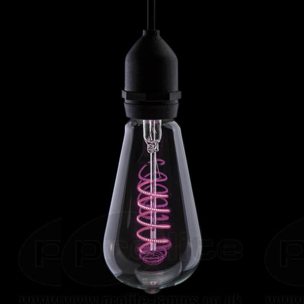 Prolite FL-CP-LSQ4ESPK PRO - Prolite Prolite LED Squirrel Cage 110-240V 4W E27 Edison Screwed Cap Pink