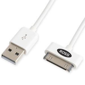 Ross FL-CP-A30PCW1 BGE - Ross Ross 30-PIN To USB Sync & Charge Cable 1M In White