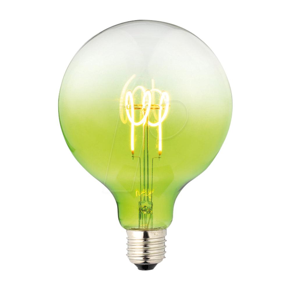 Schiefer Lighting FL-CP-L4RND125ESG/DIM SCH - Schiefer Lighting LF023925003 LED 125mm Filament Green Globe 4W (15W eq.) E27 2200K Dimmable LED Globes LED Lamps