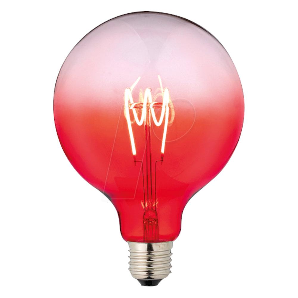 Schiefer Lighting FL-CP-L4RND125ESR/DIM SCH - Schiefer Lighting LF023925002 LED 125mm Filament Red Globe 4W (15W eq.) E27 2200K Dimmable LED Globes LED Lamps