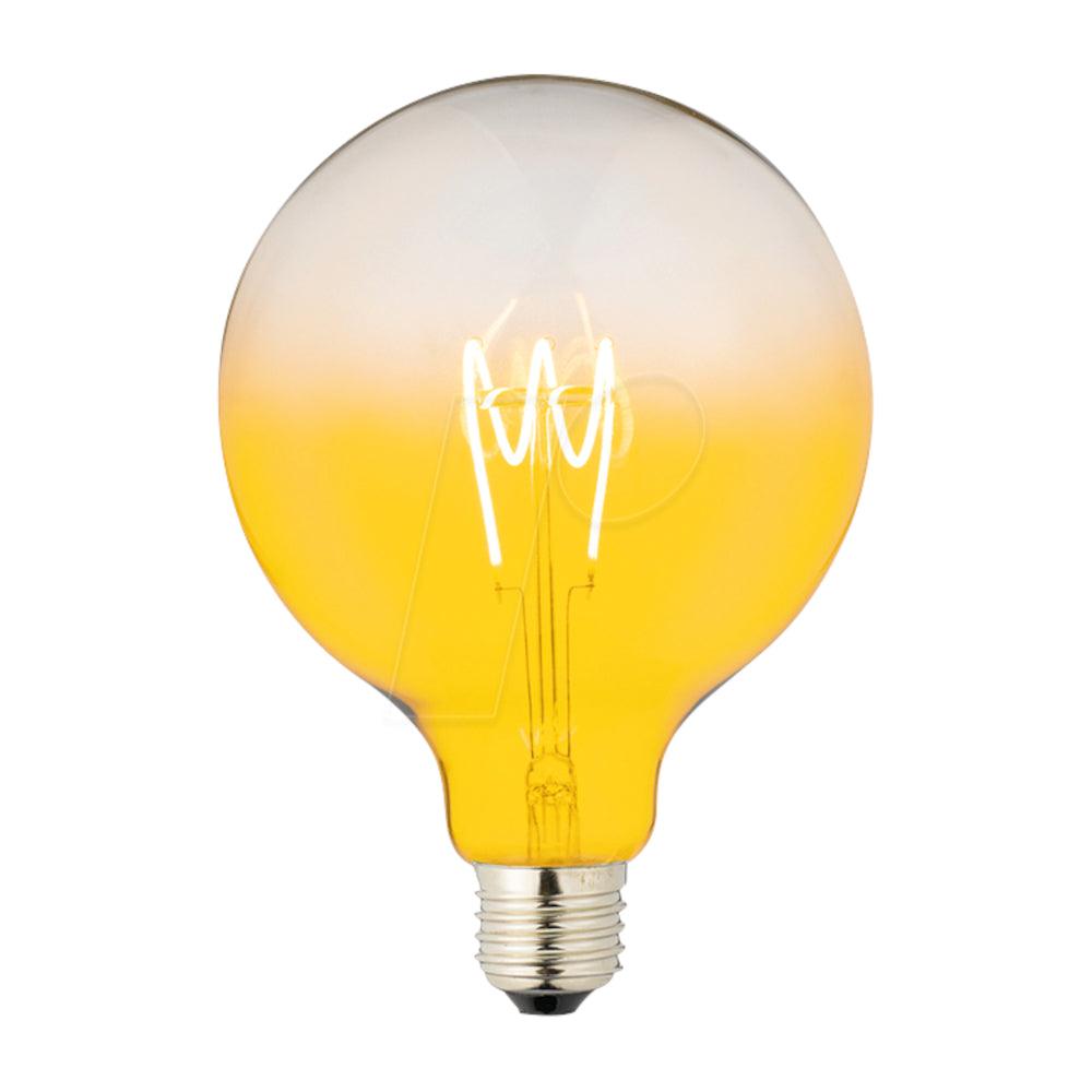 Schiefer Lighting FL-CP-L4RND125ESY/DIM SCH - Schiefer Lighting LF023925005 LED 125mm Filament Yellow Globe 4W (15W eq.) E27 2200K Dimmable LED Globes LED Lamps