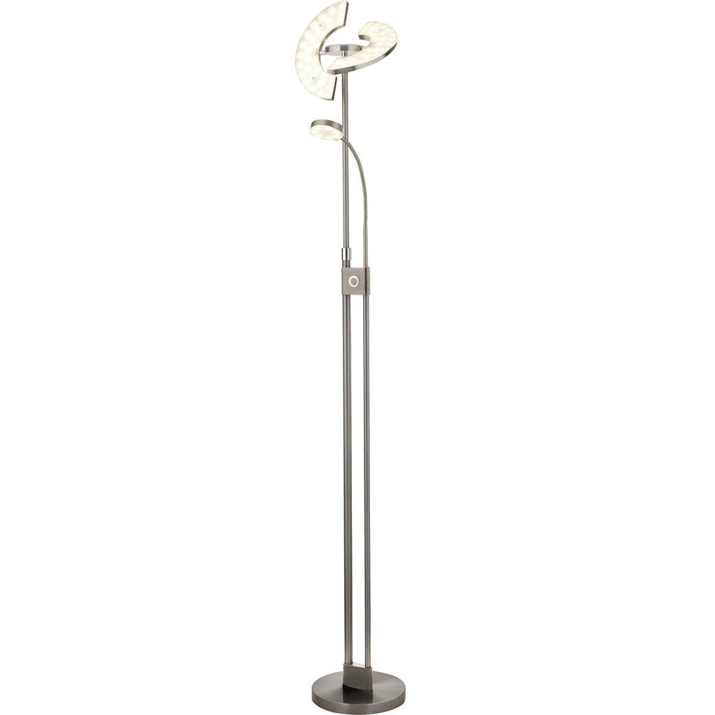 Searchlight 1024SNCC - Searchlight Gio Floor Lamp - Satin Nickel & Chrome Metal Search Light Part Number 1024SNCC
