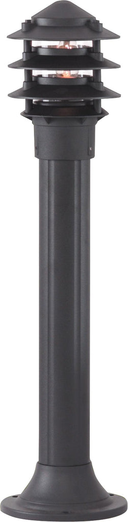 Searchlight 1076-730 - Searchlight Bollards Outdoor Post - Black Metal & Clear Glass Search Light Part Number 1076-730
