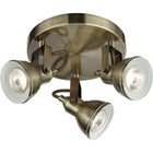 Searchlight Focus  3Lt Round Spotlight - Antique Brass Metal Search Light Part Number 1543AB