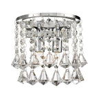 Searchlight Hanna 2Lt Wall Light - Chrome Metal & Clear Crystal Search Light Part Number 3302-2CC
