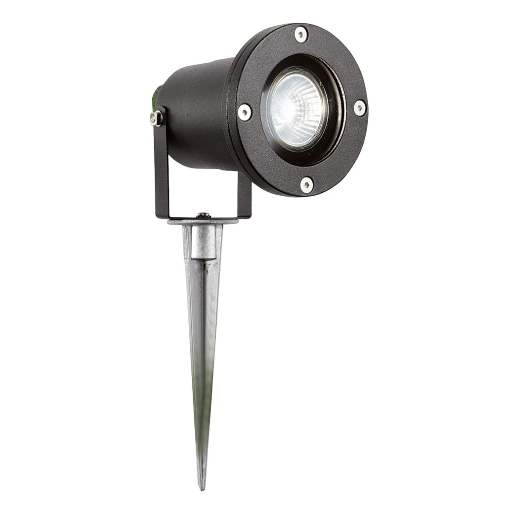 Searchlight 5001BK-LED - Searchlight Spikey Outdoor Spotlight - Black Metal & Polycarbonate Search Light Part Number 5001BK-LED