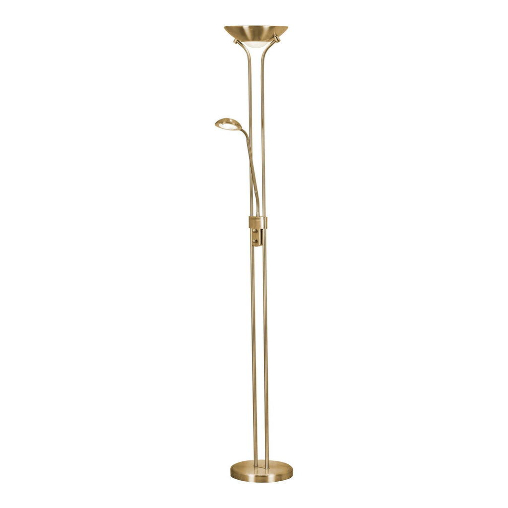 Searchlight 5430SB - Searchlight Mother & Child LED Dimmable Floor Lamp - Satin Brass Search Light Part Number 5430SB