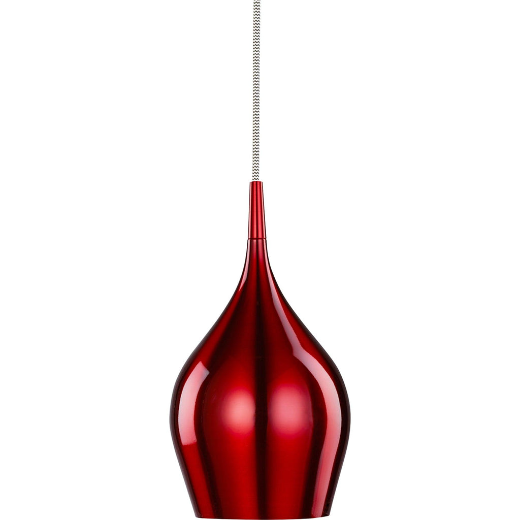 Searchlight 6461-12RE - Searchlight Vibrant Pendant - Metallic Red Metal Search Light Part Number 6461-12RE