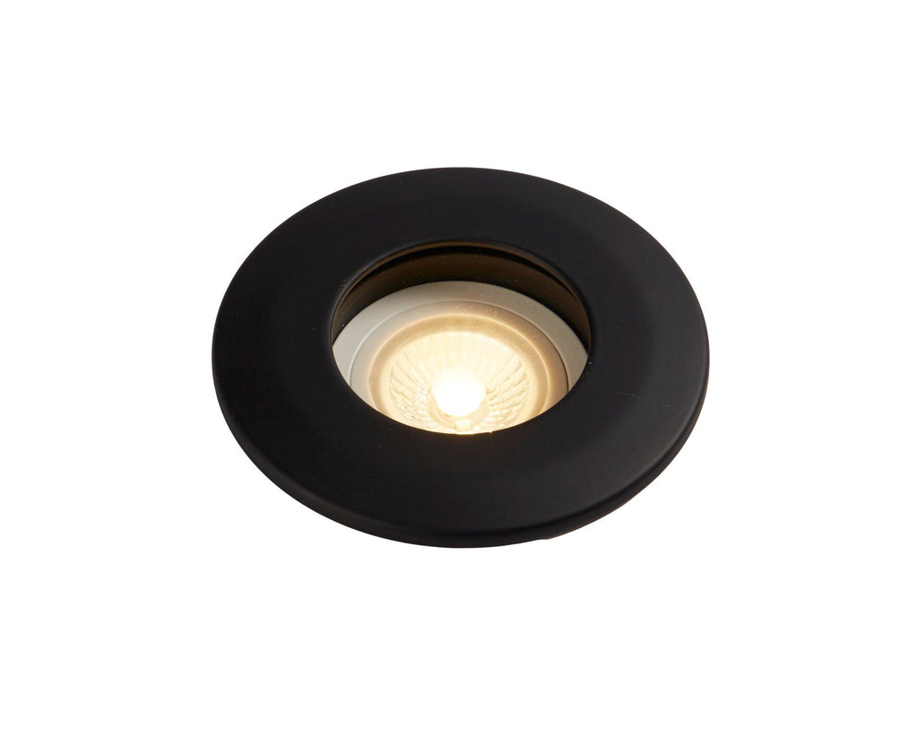 Searchlight 72310BK - Searchlight Burford Bathroom Black Downlight, IP65, Fire Rated Search Light Part Number 72310BK