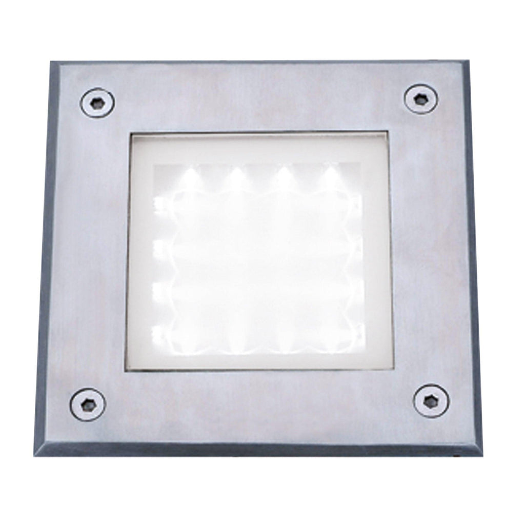 Searchlight 9909WH - Searchlight Walkover LED Recessed Square Walkover - Stainless Steel Search Light Part Number 9909WH