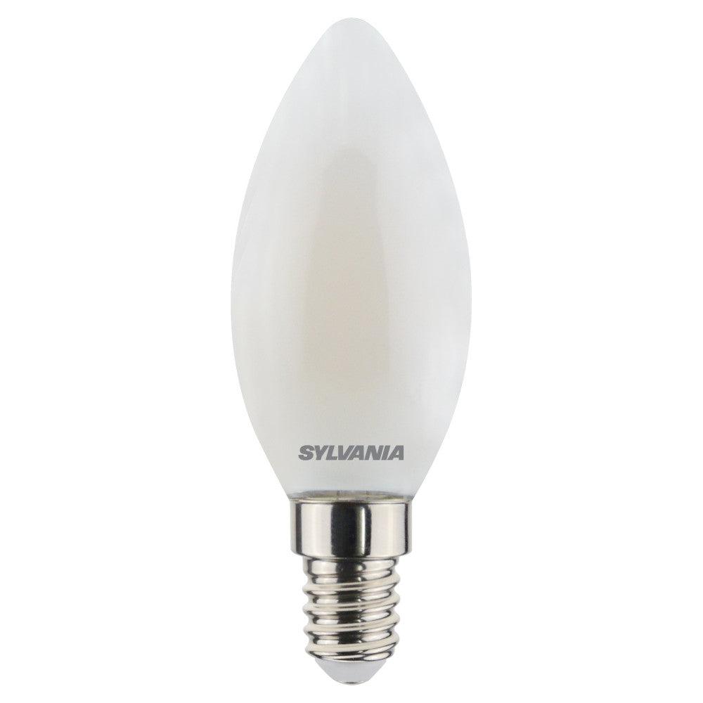 Sylvania FL-CP-LCND4.5SESOVWW SLI - Sylvania LED Filament Sylvania Retro LED Candle 4.5W (40W eq.) E14 Opal Very Warm White Part Number = 0029482