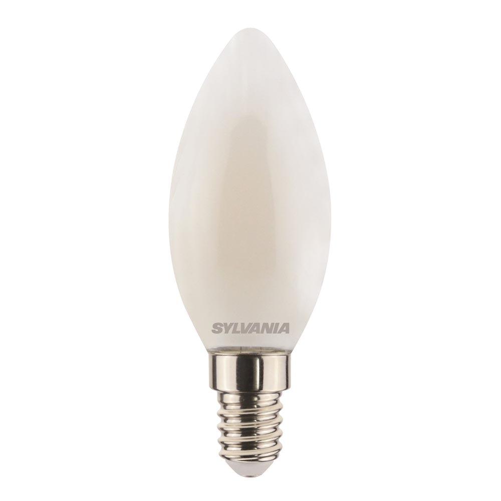 Sylvania FL-CP-LCND4.5SESOVWW/DIM SYL - Sylvania LED Filament LED Candle 4.5W (40W) E14 827 2700K Opal Dimmable Part Number = 0029367